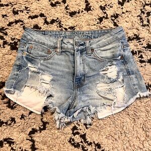 AE High-Rise Festival Distressed Jean Shorts - Size 4